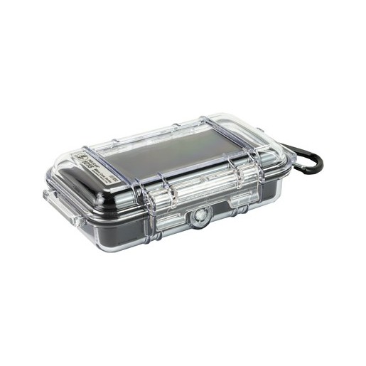 PELICAN CASE 6.6 X 3.9 X 1.9 BLK/CLR