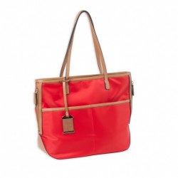 BULLDOG TOTE NYLON PURSE BRIGHT RED