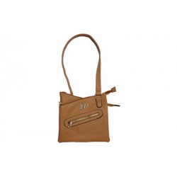 BULLDOG CROSS BODY PURSE W/HLSTR TAN